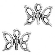 Metal charm Butterfly 9x12mm Antique silver